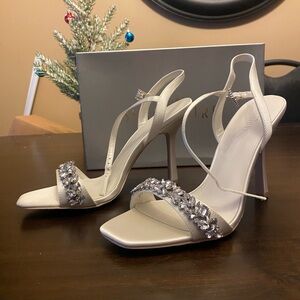 Silver Embellished Heels